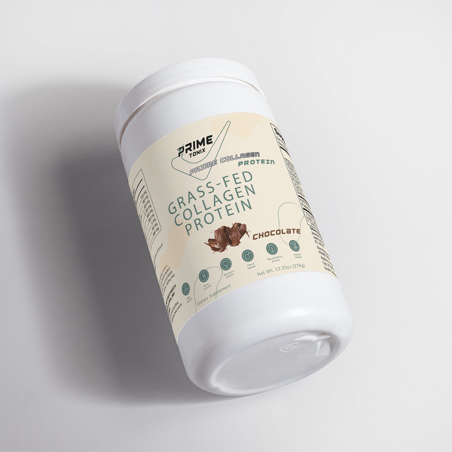 Prime Grass-Fed Protein Collagen Peptides Powder (Chocolate)