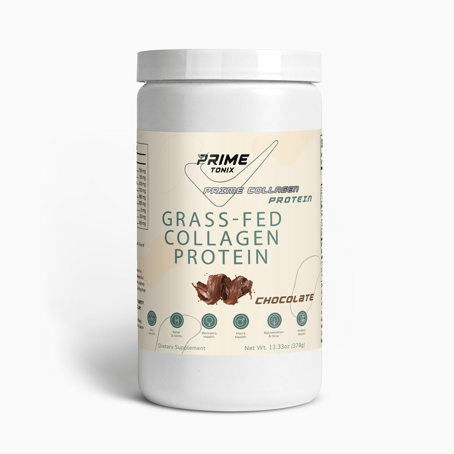 Prime Grass-Fed Protein Collagen Peptides Powder (Chocolate)