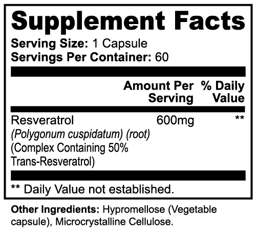 Prime Resveratrol 50% 600mg