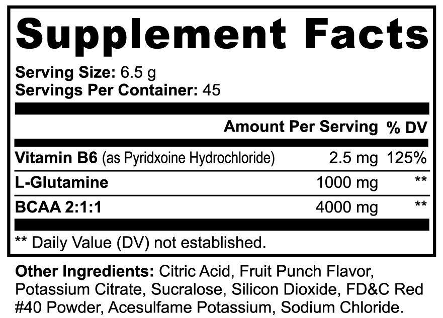 PRIME BCAA Shock Powder (Fruit Punch)
