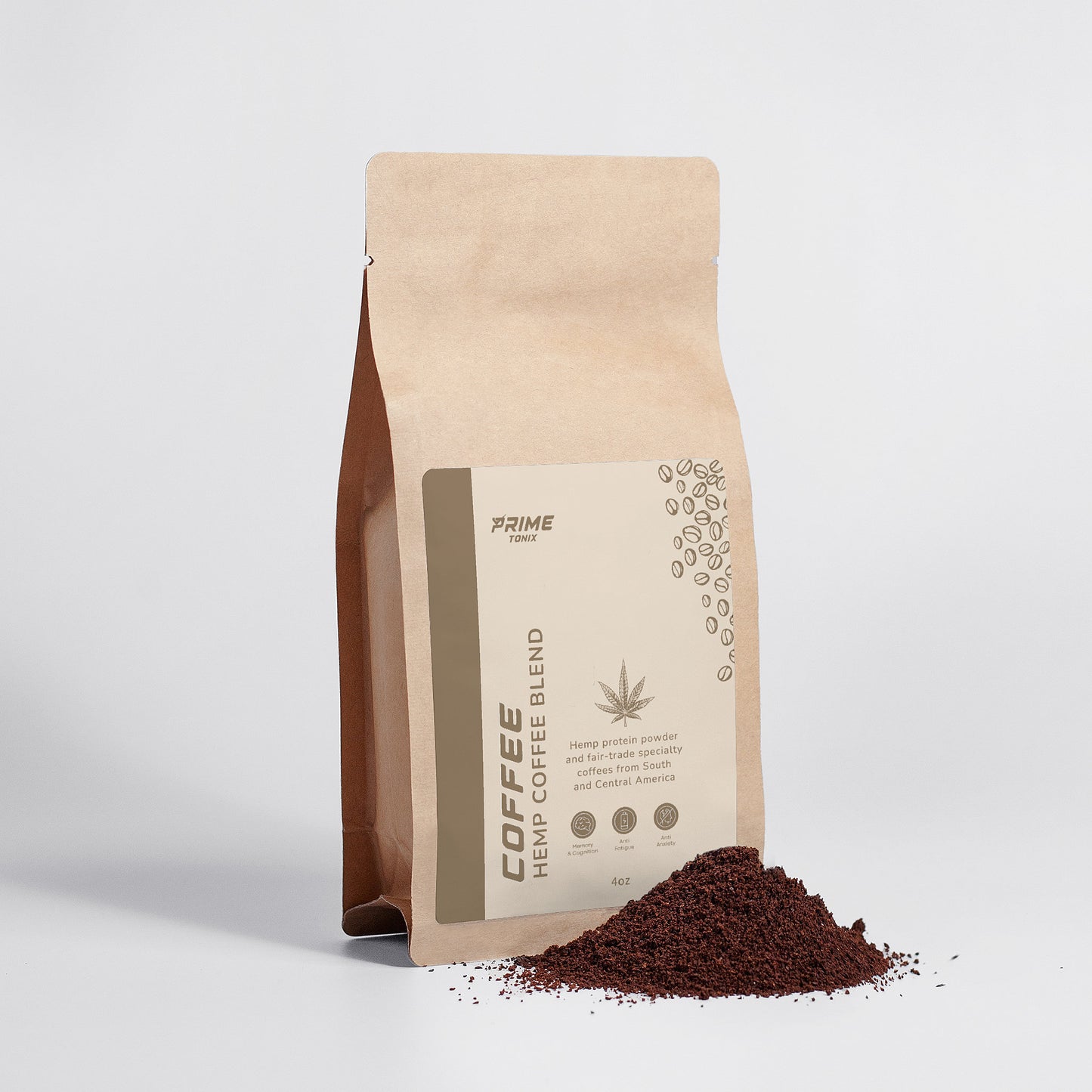Prime Organic Hemp Coffee Blend - Medium Roast 4oz