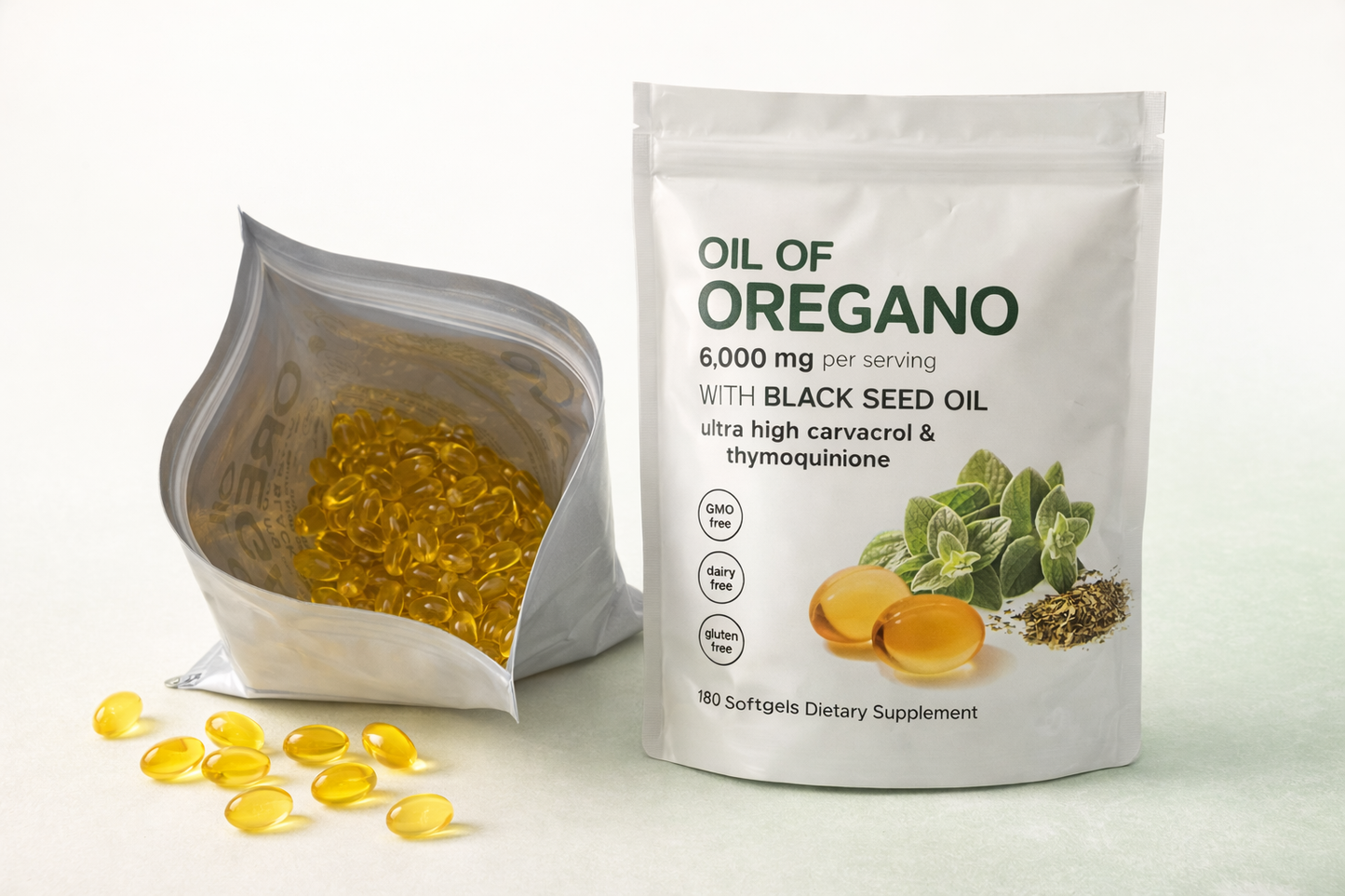 OIL OF OREGANO WITH BLACK SEED OIL – 6,000 MG HIGH-POTENCY FORMULA