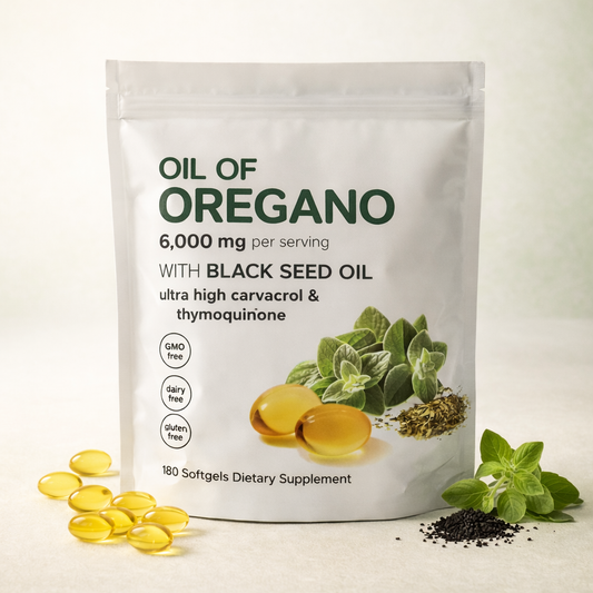 OIL OF OREGANO WITH BLACK SEED OIL – 6,000 MG HIGH-POTENCY FORMULA