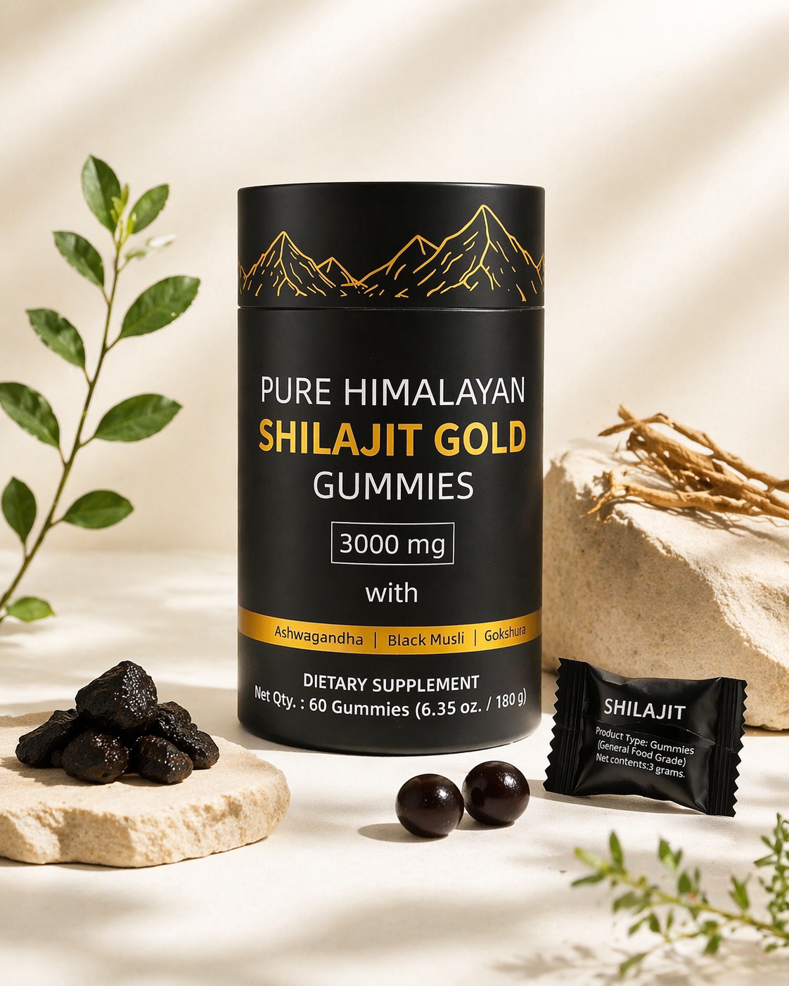Prime Pure Himalayan Shilajit Gold Gummies – 3000mg | Energy, Hormonal Balance & Natural Vitality Support