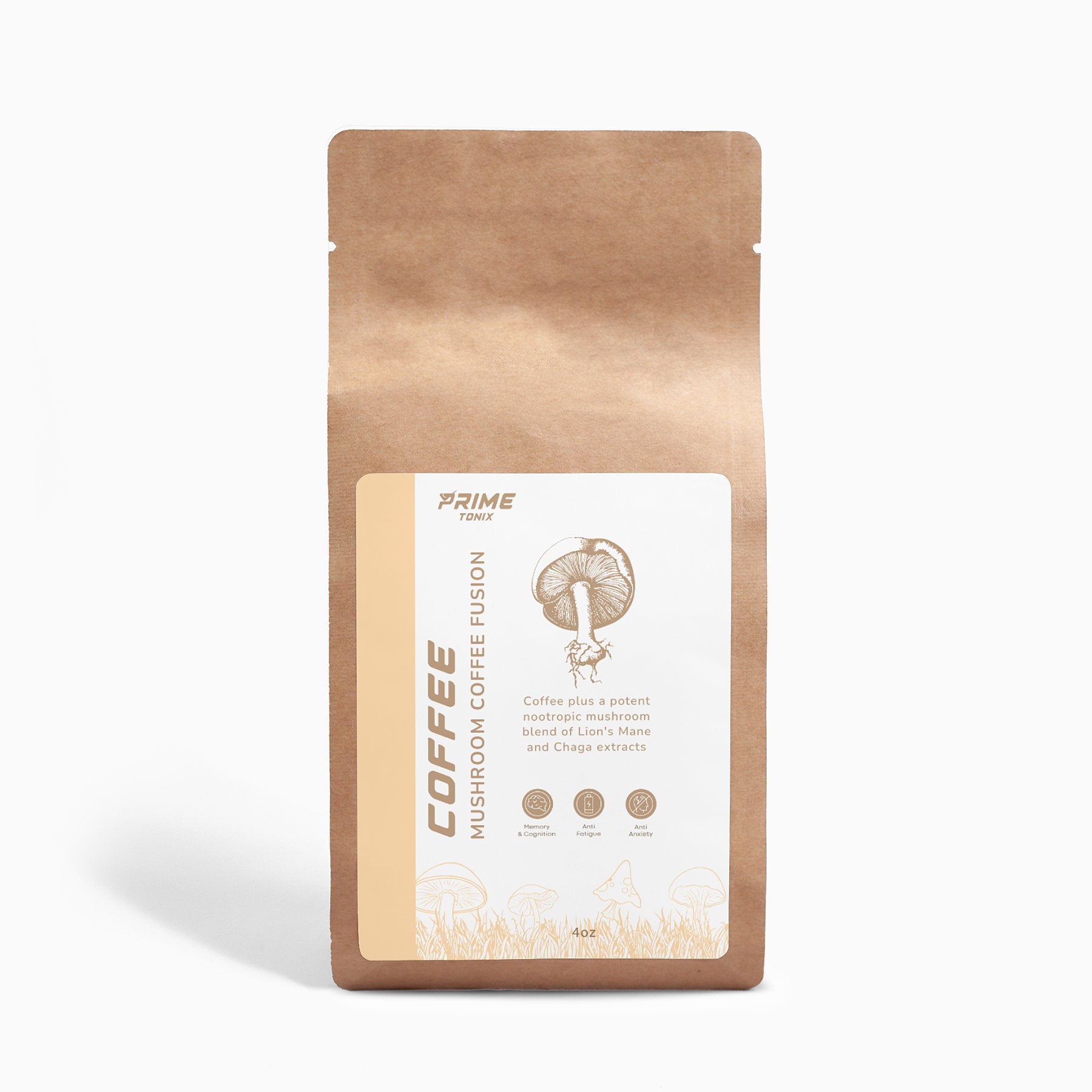 Prime Mushroom Coffee Fusion - Lion’s Mane & Chaga 4oz