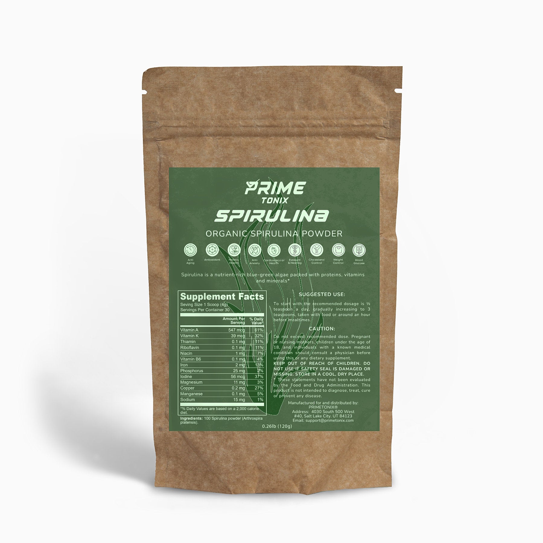 Prime Organic Spirulina Powder