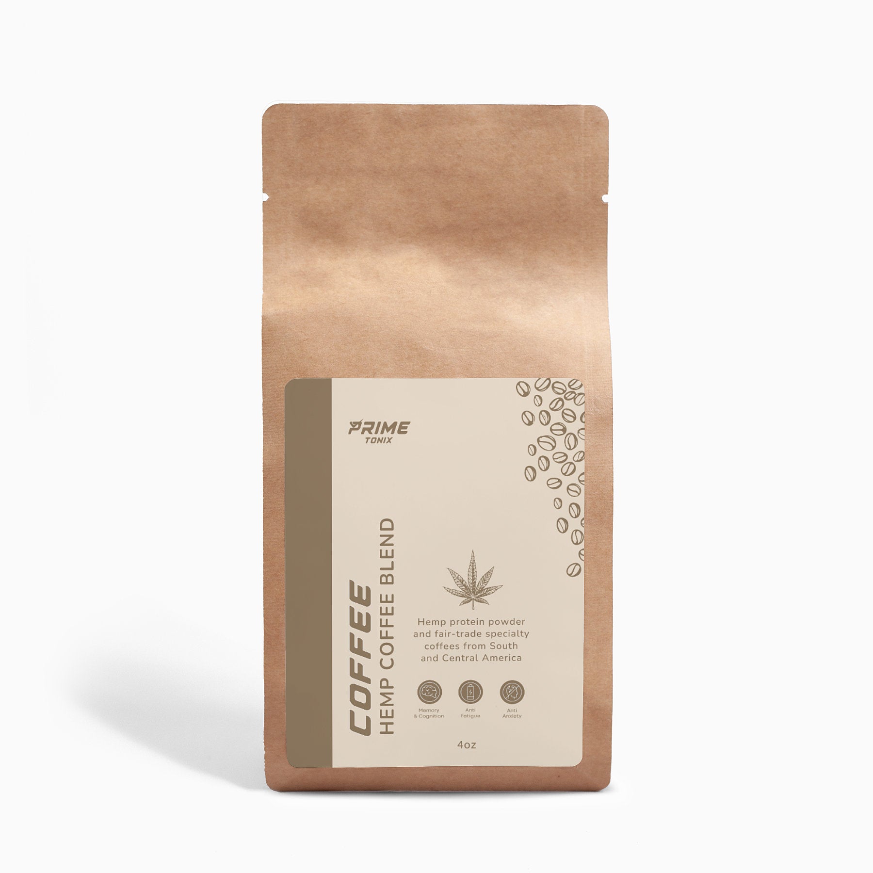 Prime Organic Hemp Coffee Blend - Medium Roast 4oz
