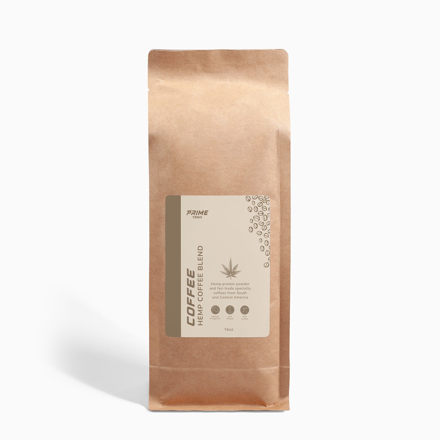 Prime Organic Hemp Coffee Blend - Medium Roast 16oz