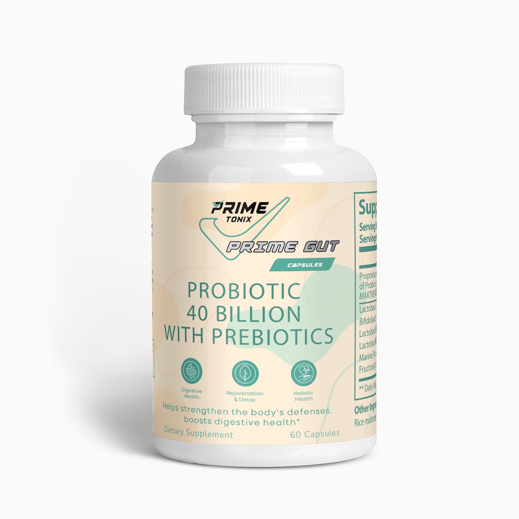 Prime Gut | Probiotic 40 Billion with Prebiotics