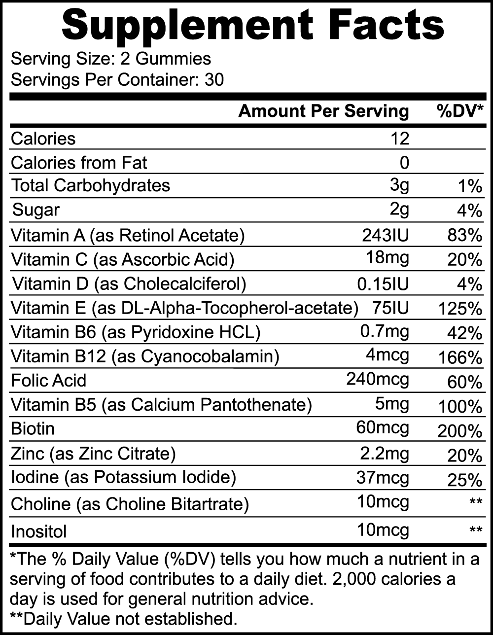 Prime Multivitamin Bear Gummies (Adult)